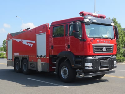 国六汕德卡13吨水罐（泡沫）消防车